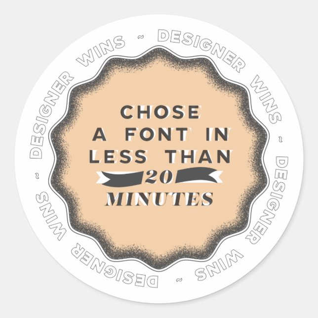 Designer Wins #2 Classic Round Sticker (Front)