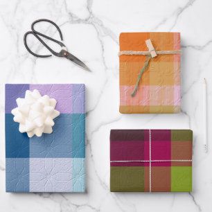 Designer Wrapping Paper Flat Sheet Set of 3