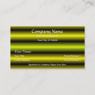 Designer Yellow Black Neon Stripes Business Cards