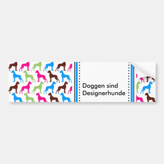 Designerhunde Bumper Sticker (Front)