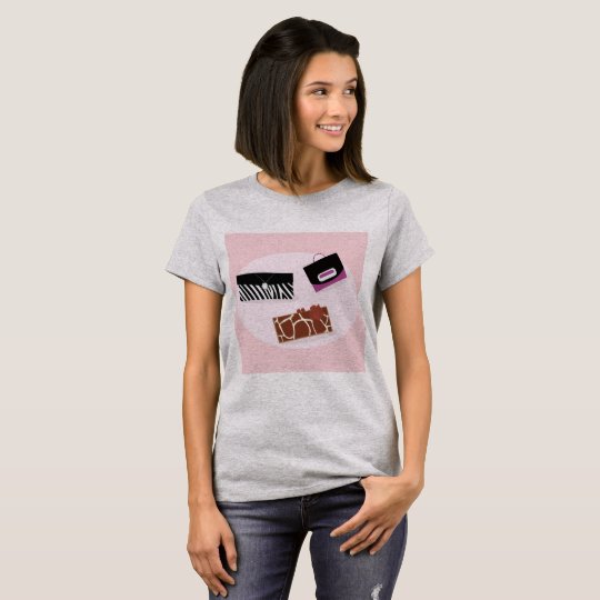 Designers ladies Tshirt : with Shopping bags