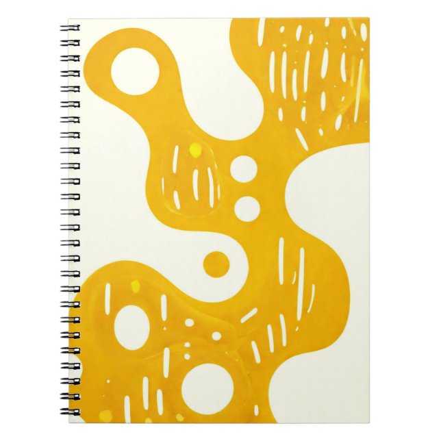 Designer's Notebook with Abstract Yellow Art  (Front)