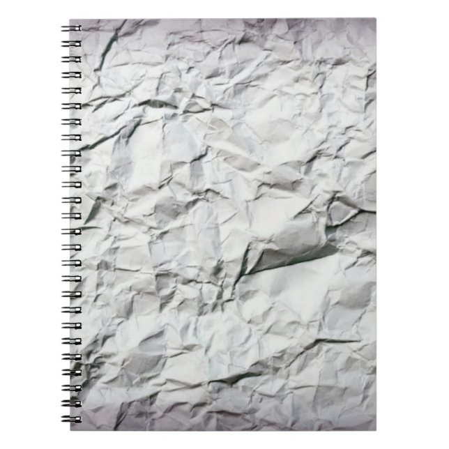 Designer's Notebook with Textured Crumpled Paper  (Front)