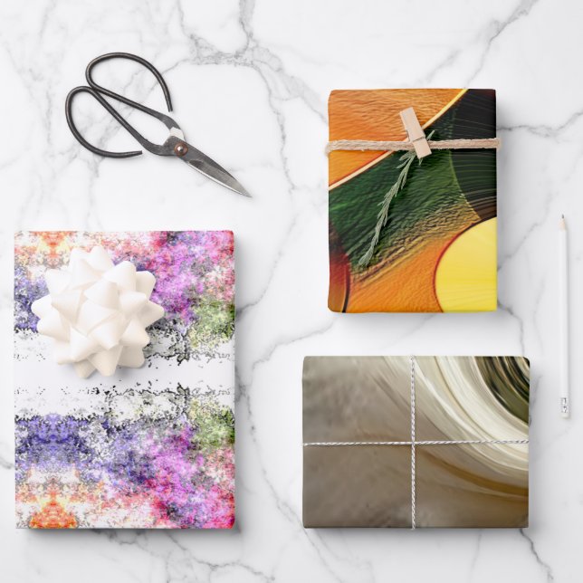 "Designer's Playground" 3 pc. set Wrapping Paper (Front)