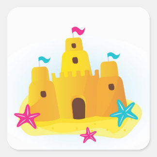 Designers sand castle Edition Square Sticker