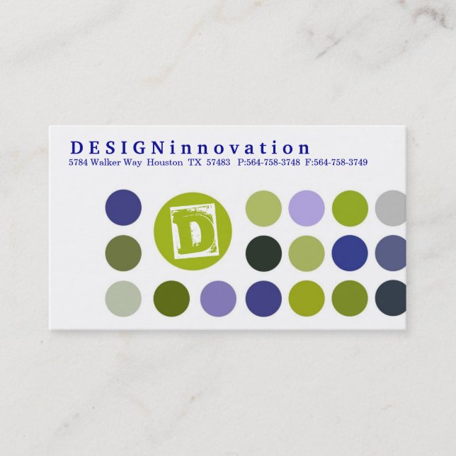 DESIGNInnovation [Blue] Business Cards (Front)