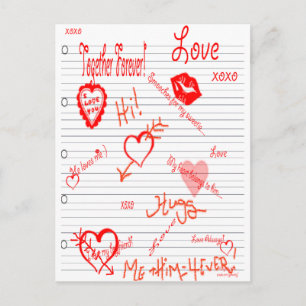 Designs By Gina Love Doodles Postcard