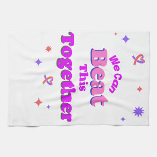 designs concerning defeating breast cancer kitchen towel