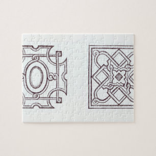 Designs for a knot garden, from 'The Country House Jigsaw Puzzle