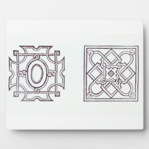 Designs for a knot garden, from 'The Country House Plaque