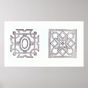 Designs for a knot garden, from 'The Country House Poster