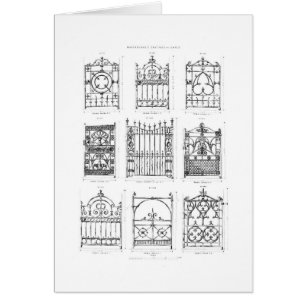 Designs for cast-iron gates, from 'Macfarlane's Ca