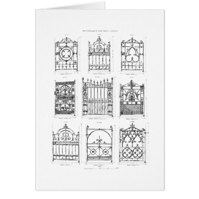 Designs for cast-iron gates, from 'Macfarlane's Ca (Front)