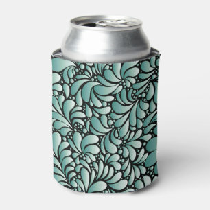 Desirable Fleur Pattern in Minty Green Can Cooler