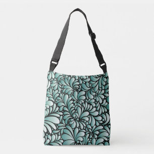 Desirable Fleur Pattern in Minty Green Crossbody Bag