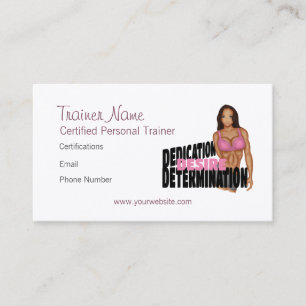 Desire Personal Fitness Trainer Business Card