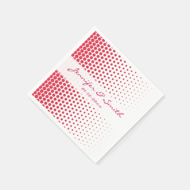 Desire Polka Dot Modern White Napkin (Corner)
