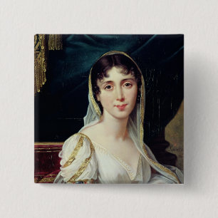 Desiree Clary Queen of Sweden, 1807 2 Inch Square Button