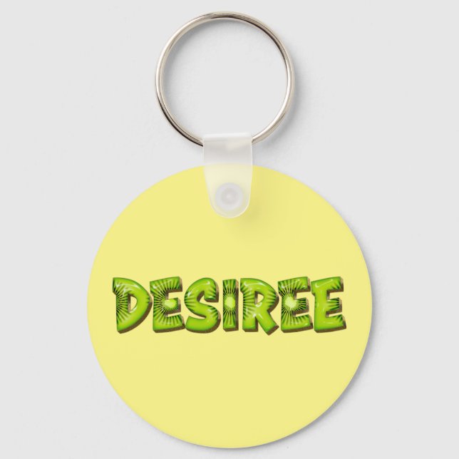 Desiree Name Kiwi Design Keychain (Front)