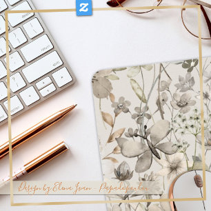 Desk cool - beige ivory beautiful decor mouse pad