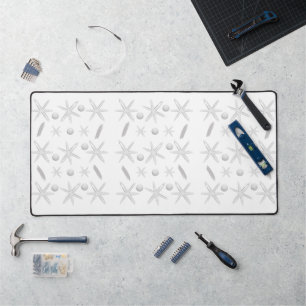 Desk Mat Abstract Stars Grey