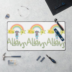 Desk Mat Aliens Space