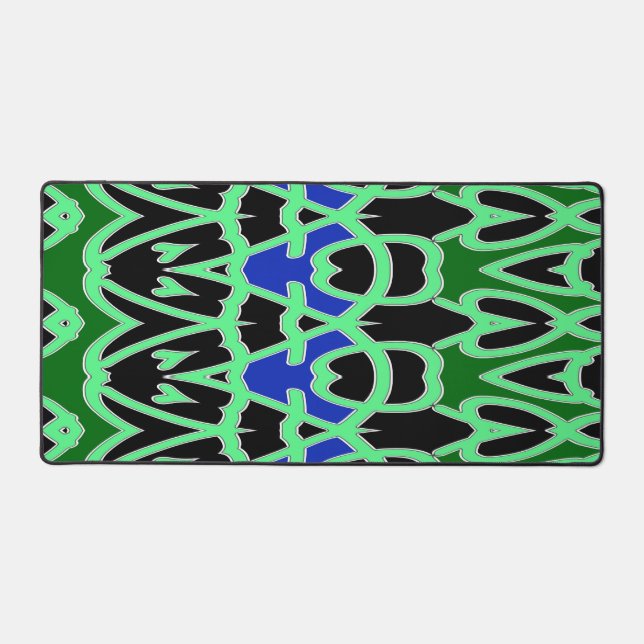Desk Mat, An elegant green abstract design Mat (Front)