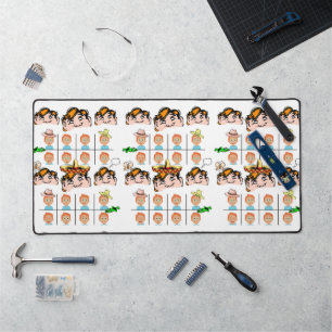 Desk Mat Different Faces