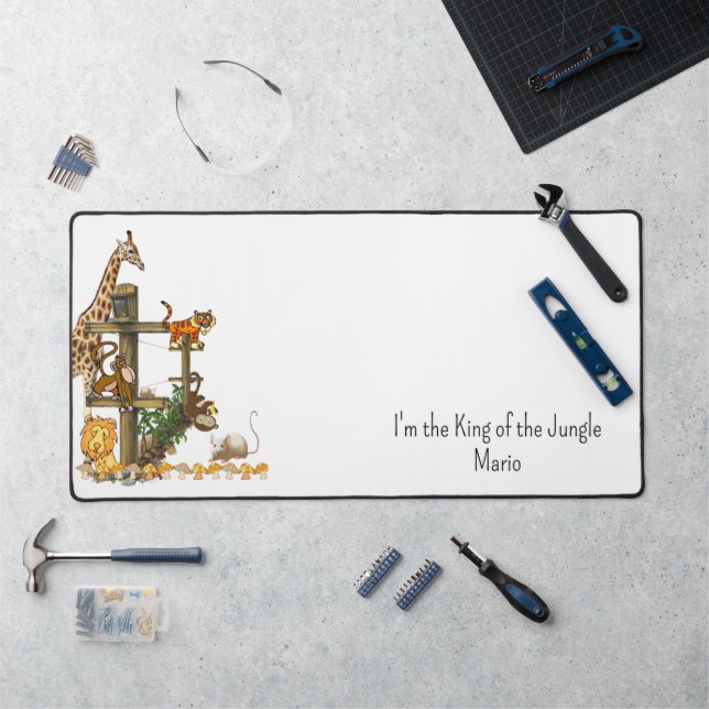 Desk Mat Giraffe Lion Jungle Animaux (Poste de travail)