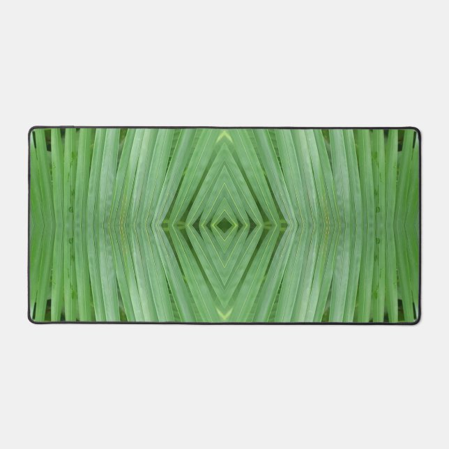 Desk Mat, Green seamless stripes modern art design Desk Mat (Front)