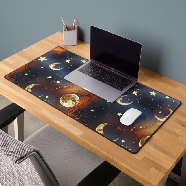 Desk Mat – Luxury Dreamy Fiery Orange Celestial  (Office 2)