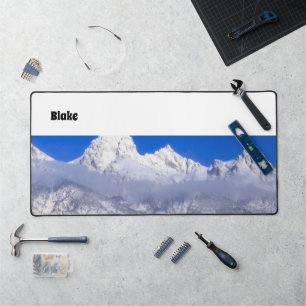 Desk Mat Neige Froid Montagnes Nature