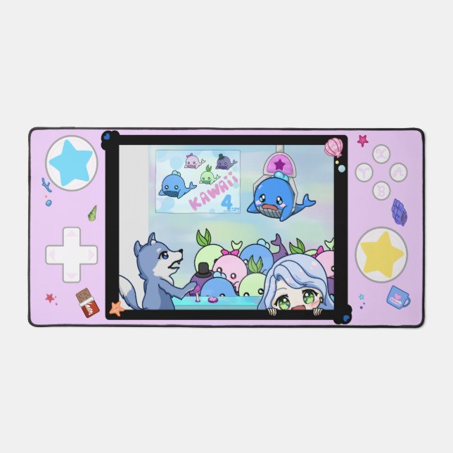 Desk mat pink (Front)