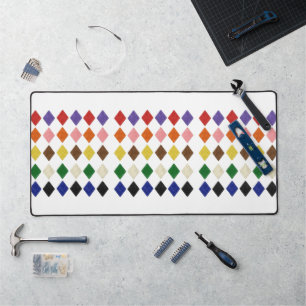 Desk Mat Rainbow Triangles Colourful