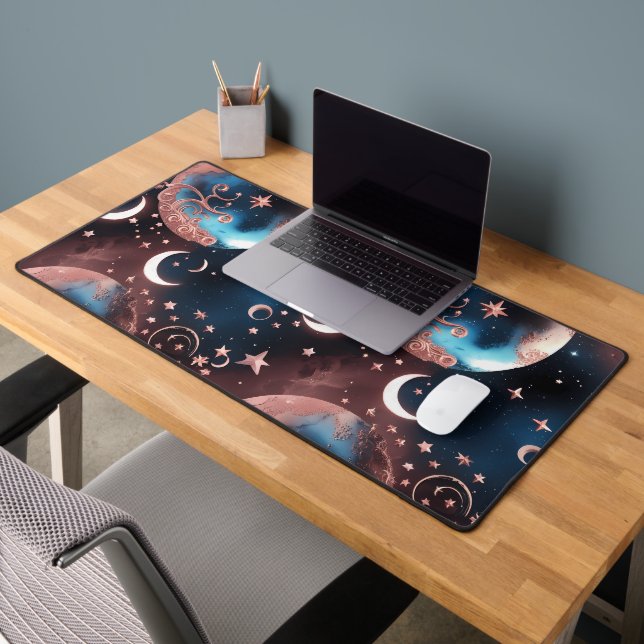 Desk Mat - Rose Gold Celestial Moon (Office 2)