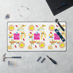 Desk Mat Summer Beach House Amusement