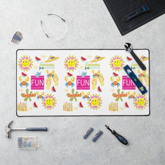 Desk Mat Summer Beach House Amusement (Poste de travail)