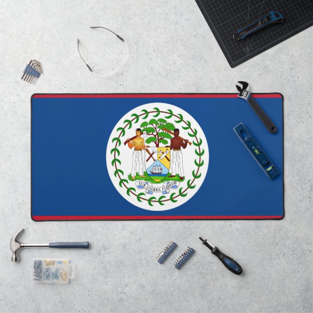 Desk Mat with flag of Belize (Workstation)