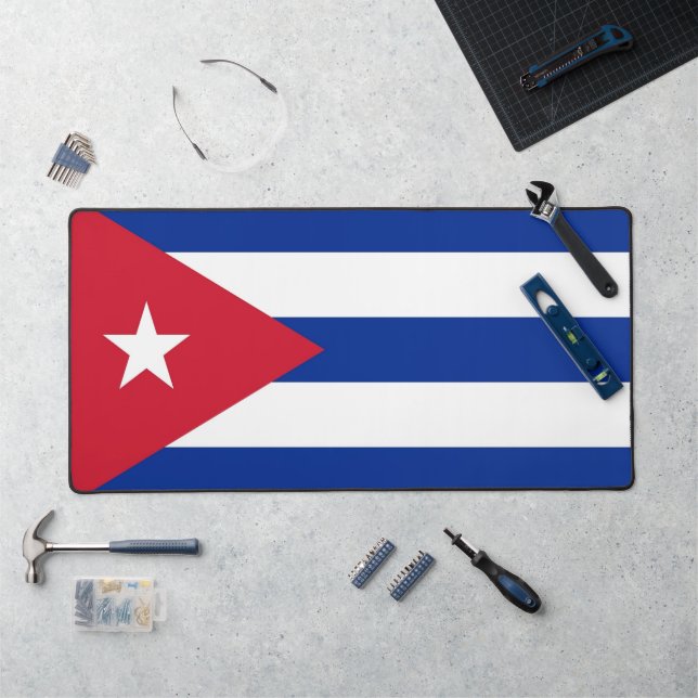 Desk Mat with flag of Cuba (Workstation)