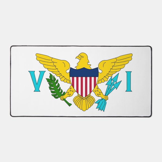 Desk Mat with flag of Virgin Islands, USA (Recto)