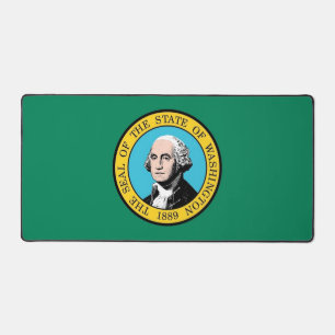 Desk Mat with flag of Washington State