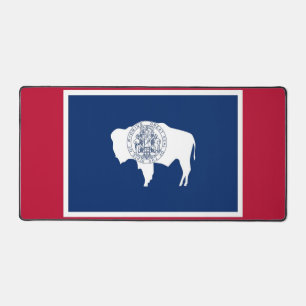 Desk Mat with flag of Wyoming State