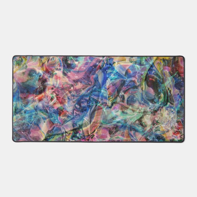 Desk Mats with Multicolored Abstract Illustration (Front)