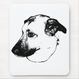 Desk Muse, Bold Outline Mouse Pad