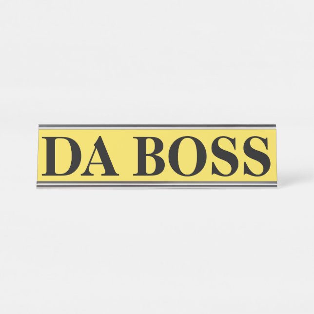 Desk Name Plate DA BOSS (Front)