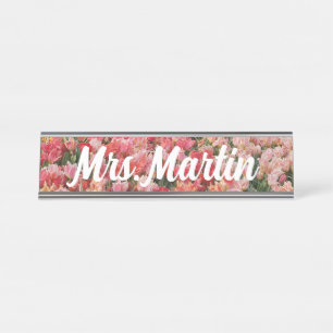 Desk Name Plate, Standard (2" x 8"), Silver Desk Name Plate