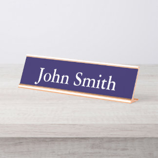 Desk Name Plate, Standard (2" x 8"), Silver Desk Name Plate