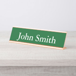 Desk Name Plate, Standard (2" x 8"), Silver Desk Name Plate