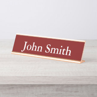 Desk Name Plate, Standard (2" x 8"), Silver Desk Name Plate