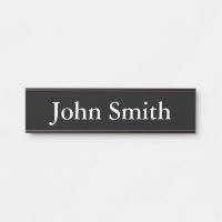 Desk Name Plate, Standard (2" x 8"), Silver